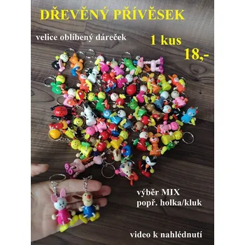 Přívěsek DŘEVĚNÝ PŘÍVĚSEK - KLUČIČÍ