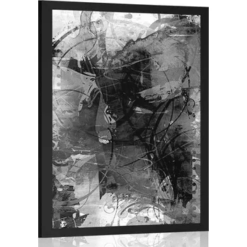 Plakát Dovido Plakát moderní mediální malba v černobílém provedení
