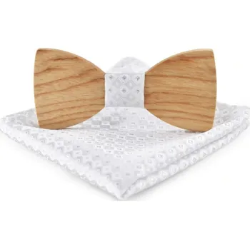 Motýlek Amparo Miranda® Dřevěný motýlek s kapesníčkem M035