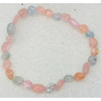 Náramek Morganitový náramek z nepravidelných tvarů