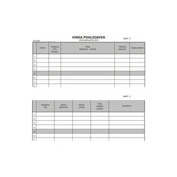 Tiskopis Asopol 010500 Kniha pohledávek pro neplátce DPH