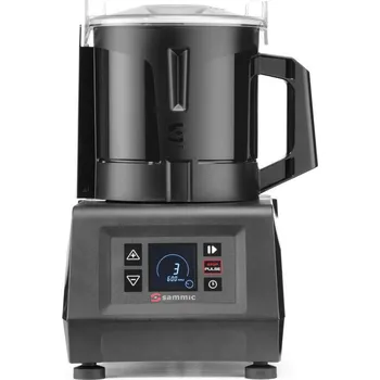 Kráječ na chleba Gastrofans Kutr–emulgátor Sammic KE-4V Ultra – Compact Line, variabilní rychlost, černý, nerezová nádoba 4 l