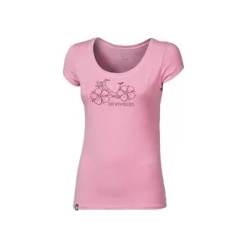 Dámské tričko Progress LIBERTA "FLOWBIKE" růžová S; Růžová triko
