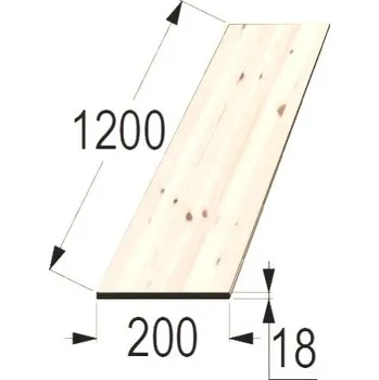 Příslušenství pro zahradní stavbu Spárovka SM 18x200 x 1200 průběžná A/B