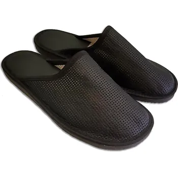 Pánské sandále Ovčí Věci Pánské vzdušné kožené pantofle Air černá, Velikost EU 43