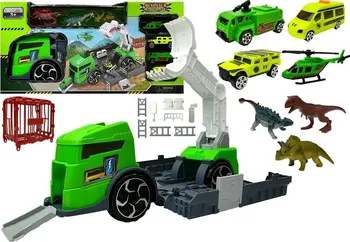 Nákladní auto zelené s dinosaury