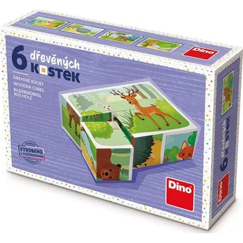 Hračka Dino Dřeevěné kostky Lesní zvířátka