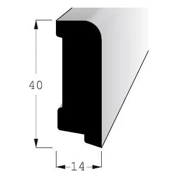 Podlahová lišta Podlahová lišta - P 4014 fbílá /240