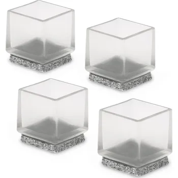 Příslušenství k židli Walteco Krytka s filcem 22x22mm, transparentní, 4 ks