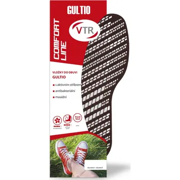 Vložka do bot VTR Vojenské vložky (stélky do bot) s aktivním stříbrem antibakteriální hygienické masážní hnědé Velikost: 35