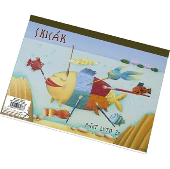 Výtvárné potřeby Papírny Brno - skicák A4, 170 g/m2, 20 listů