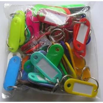 Rozlišovač klíče Visačka dvoudírová s krouž.bílá á 50 ks