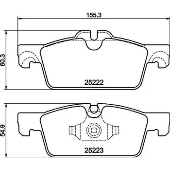 Brzdová destička Sada brzdových destiček, kotoučová brzda HELLA PAGID 8DB 355 041-101