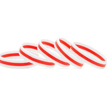 Náramek Silikonový náramek v barvách běloruské vlajky, Bělorusko 202 mm