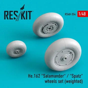 Plastikový model Reskit 1/48 He 162 Salamander/Spatz wheels (weighted)