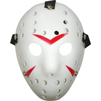 Karnevalový kostým Jason Maska (Pátek 13.) - Bílo červená