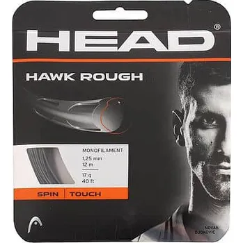 Struna na výplet tenisové rakety Head Hawk Rough tenisový výplet 12 m antracitová Průměr: 1,25