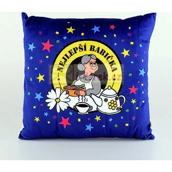 Žertovný předmět Polštářek hvězdná obloha - NEJLEPŠÍ BABIČKA