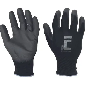 Pracovní rukavice ČERVA EXPORT IMPORT a.s. EMBERIZA Pracovní Rukavice Povrstvené, Černé, Vel 9