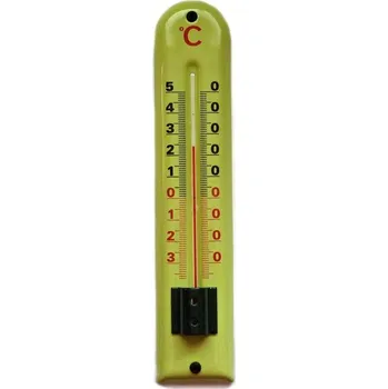 Domácí teploměr Venkovní smaltovaný teploměr Klasik, Zelený 300 x 65 mm