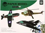 Teddies 3D papírová letadla 8 ks