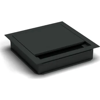 Nábytkové kování In-Design Průchodka kabelů Next do stolu hranatá šířka 120 mm - různé délky černá Délka průchodky (mm): 120