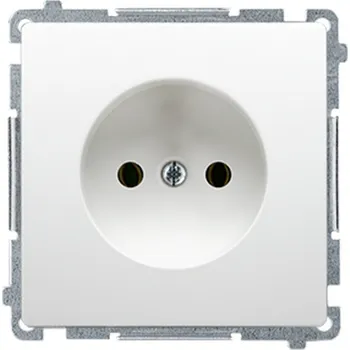 Elektrická zásuvka SIMON BMG1.01/11 Zásuvka jednonásobná bez uzemnění bílá