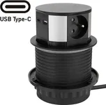Solight PP100USBC-B - výsuvný blok zásuvek