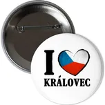Odznáček s potiskem I love Královec