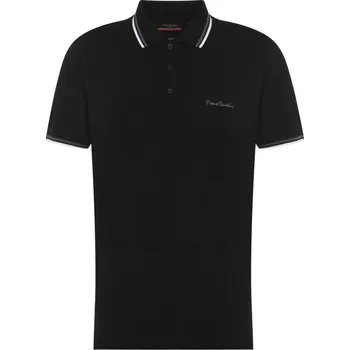 Pánské tričko Pierre Cardin Trimmed Polo tričko Barva: Černá, Velikost: S