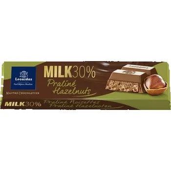 Čokoláda Leonidas Tabulka čokolády - Mléčná s nugátem (belgická čokoláda cca 50g)