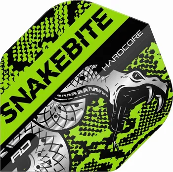 Příslušenství pro šipky Red Dragon Letky Peter Wright Snakebite Hardcore - Coiled Green RF6567