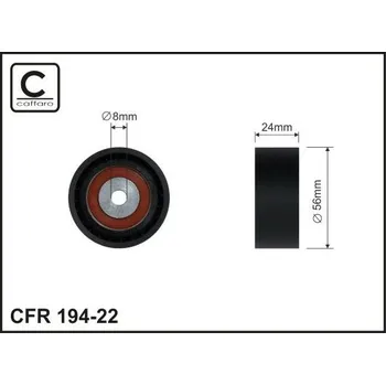 Vratná/vodicí kladka, klínový žebrový řemen CAFFARO 194-22