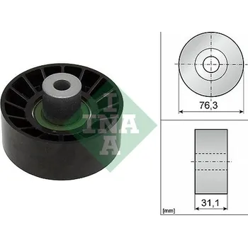 Vratná/vodicí kladka, klínový žebrový řemen INA 532 0776 10