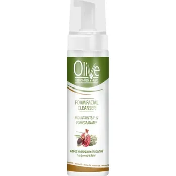OLIVE Čisticí pěna na obličej Horský čaj a Granátové jablko 150 ml