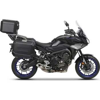 Motodoplněk Kompletní sada černých hliníkových kufrů SHAD TERRA BLACK, 37L topcase 36L/47L boční kufry, včetně montážní sady a plotny SHAD YAMAHA MT-09 Tracer / Tracer 900
