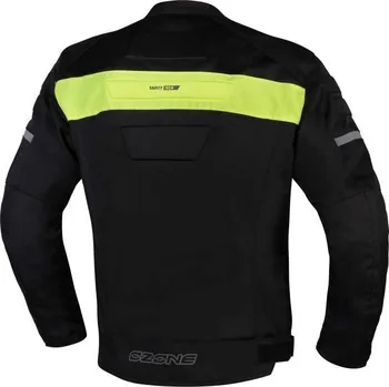 Moto bunda Ozone DART černá fluo žlutá textilní bunda na motorku XL