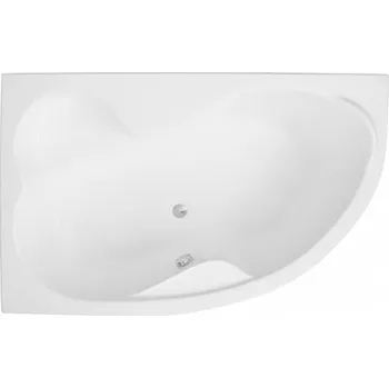 Vana Polimat Akrylátová asymetrická vana Mega 160x105 L(R) AS Barva: Bílá, Orientace: Levá