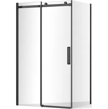 Roltechnik Outlet Posuvné sprchové dveře OBZD2 a pevná stěna OBZB - bez vaničky Varianta: šířka dveří: 120 cm, šířka pevné stěny: 80 cm - (OBZD2-120_OBZB-80_LH), Barva profilů a typ výplně: profily: brillant, výplň: transparent