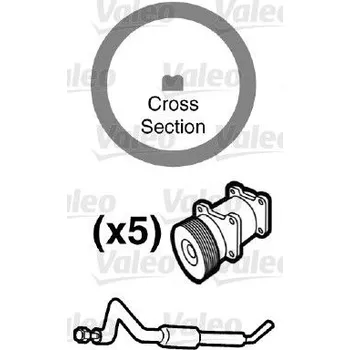 Chladič motoru Těsnění, potrubí chladiva VALEO 509556