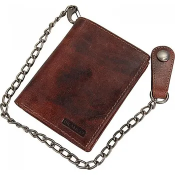 Peněženka Hnědá pánská motorkářská peněženka