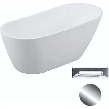 Vana Besco Akrylátová volně stojící vana Melody 150x80 (170x80) Barva: Bílá, Rozměry (cm): 170x80, Typ a barva výpustě: Click-Clack s přepadem, chrom