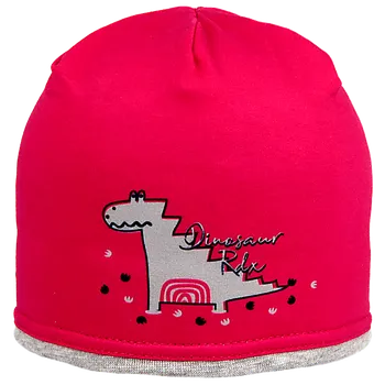 Kojenecké oblečení RDX Dívčí čepice dvojitá Dinosaurus Růžová Vel. 4