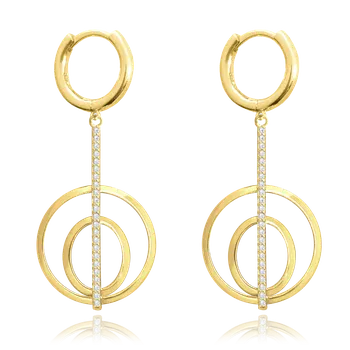 Náušnice Minet Stars Zlacené výrazné náušnice