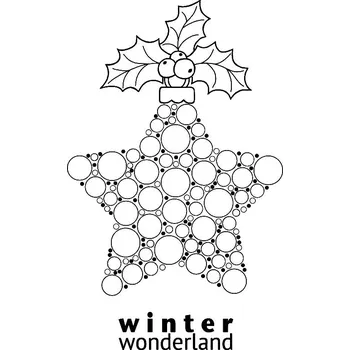 Vánoční ozdoba Woodware Vánoční ozdoba hvězda - silikonová gelová razítka (2ks)