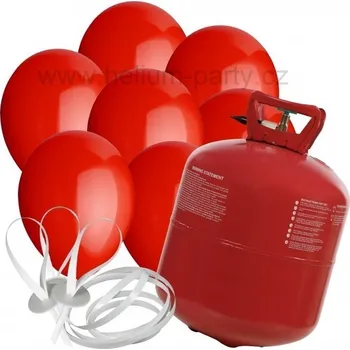 Helium do balónku Helium 50 + 50 červených balónků