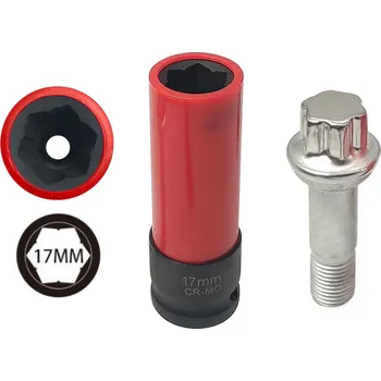 Autodílna Nástavec / Klíč / Nástrčná hlavice na originální bezpečnostní šrouby kol ø 17mm - Mercedes-Benz EIC-069