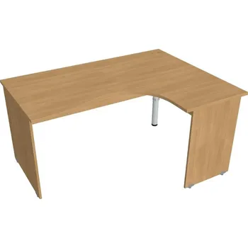 Kancelářský vozík HOBIS kancelářský stůl pracovní tvarový, ergo levý - GE 2005 L, dub + doprava zdarma