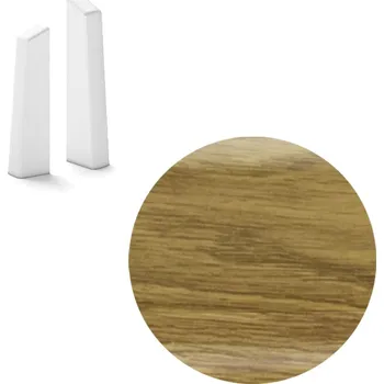 AP31/1 koncovka L+P k soklové liště NG80, PVC dub vinný, 80 mm, 1 pár