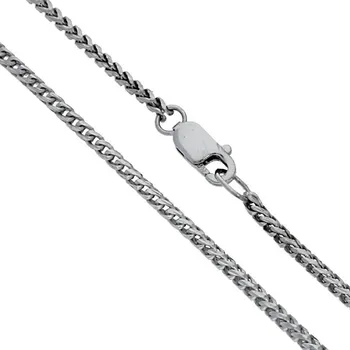 Řetízek Goldstore Řetízek z bílého zlata copánek 45 cm